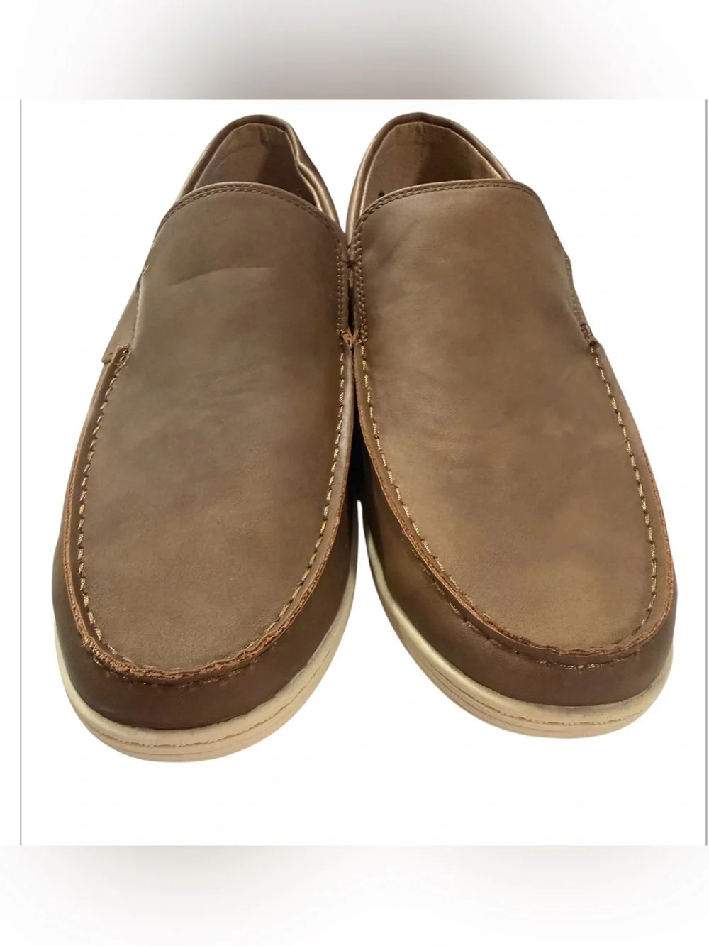 Izod Men's Seapoint Memory Foam Loafers - Tan - Size 12 NWT